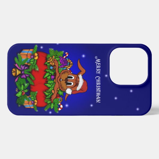 kerstkonijn iPhone hoesje (Achterkant horizontaal)