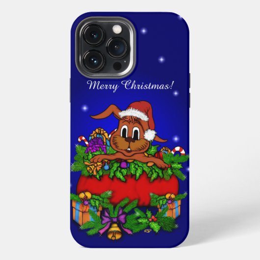 Kerstkonijn iPhone Hoesje (Achterkant)