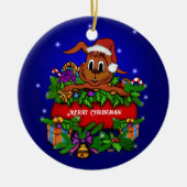kerstkonijn keramisch ornament (Voorkant)