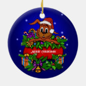 kerstkonijn keramisch ornament (Achterkant)