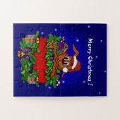 kerstkonijn legpuzzel (Horizontaal)