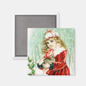 Kerstkonijn Magnet (Voorkant / Achterkant)