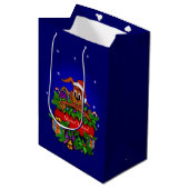 kerstkonijn medium cadeauzakje (Voorkant Gekanteld)