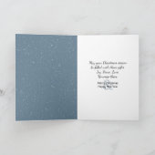 Kerstkonijn met gloeiende boom en schuur kaart (Binnen)