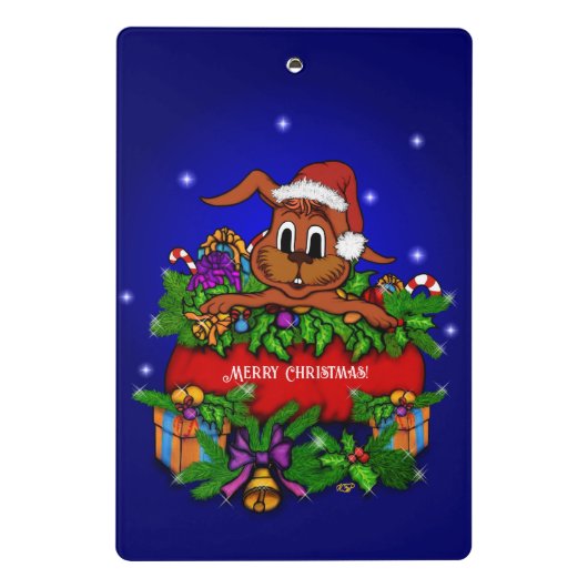 kerstkonijn mini klembord (Achterkant)