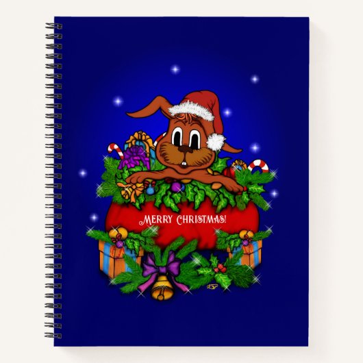 kerstkonijn notitieboek (Voorkant)