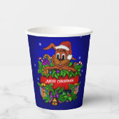 Kerstkonijn Papieren Bekers (Voorkant)