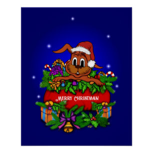 kerstkonijn perfect poster