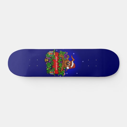 kerstkonijn persoonlijk skateboard (Horizontaal)