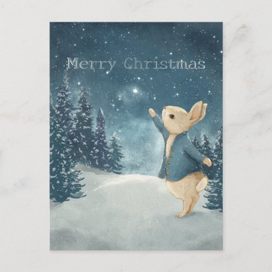 Kerstkonijn Peter  Briefkaart (Voorkant)