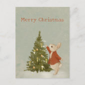 Kerstkonijn Peter Briefkaart (Voorkant)