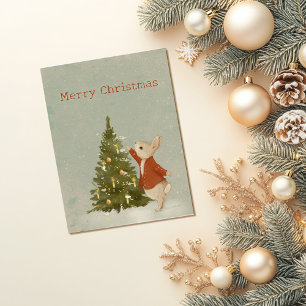 Kerstkonijn Peter  Briefkaart