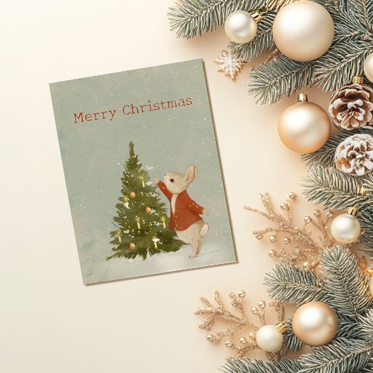 Kerstkonijn Peter Briefkaart