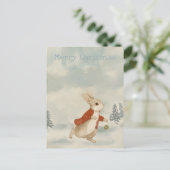 Kerstkonijn Peter  Briefkaart (Staand voorkant)