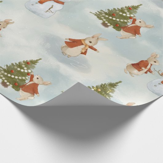 Kerstkonijn Peter Cadeaupapier (Hoek)