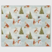 Kerstkonijn Peter Cadeaupapier (Vlak)