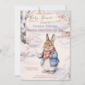 Kerstkonijn Peter Classic Baby shower Kaart (Voorkant)