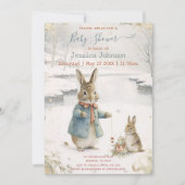 Kerstkonijn Peter Classic Baby shower Kaart (Voorkant)