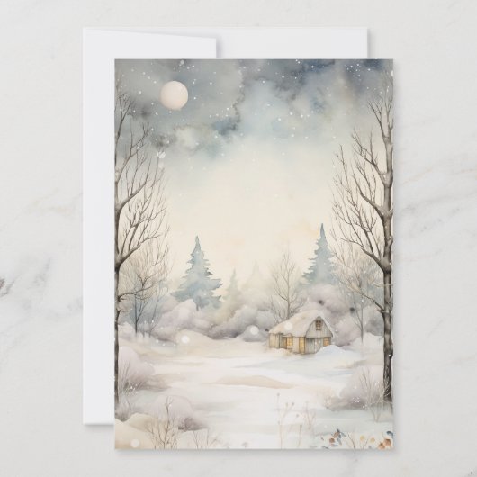 Kerstkonijn Peter Classic Baby shower Kaart (Achterkant)