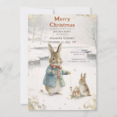 Kerstkonijn Peter Classic Kaart (Voorkant)