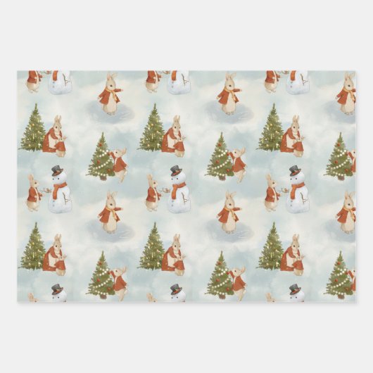 Kerstkonijn Peter  Inpakpapier Vel (Voorkant)