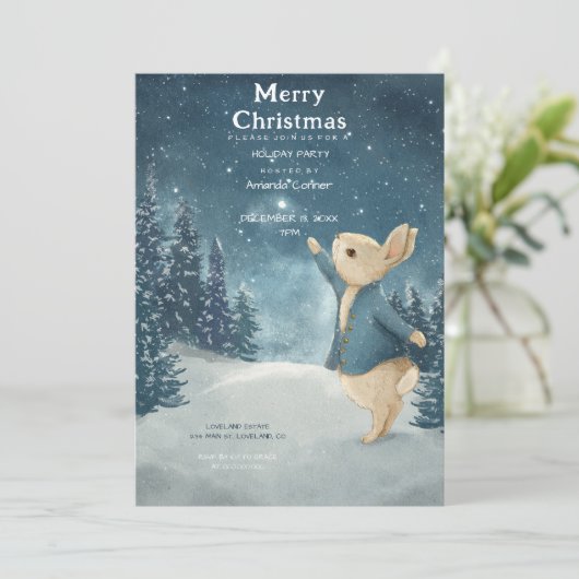 Kerstkonijn Peter  Kaart (Staand voorkant)