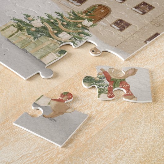 Kerstkonijn Peter Legpuzzel (Zijkant)