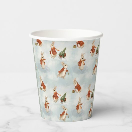 Kerstkonijn Peter  Papieren Bekers (Achterkant)