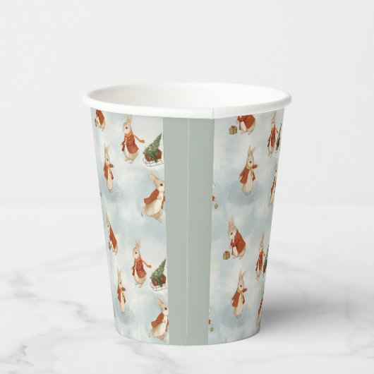 Kerstkonijn Peter Papieren Bekers (Rechts)