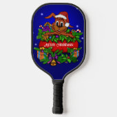 kerstkonijn pickleball paddle (Achterkant)