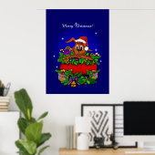 kerstkonijn poster (Thuiskantoor)