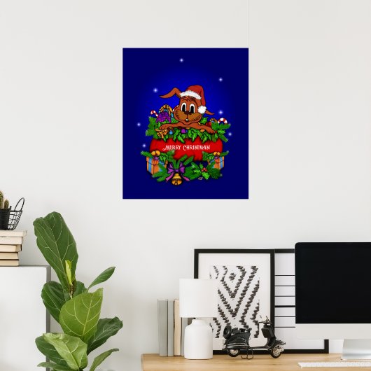kerstkonijn poster (Thuiskantoor)