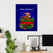Kerstkonijn Poster (Thuiskantoor)
