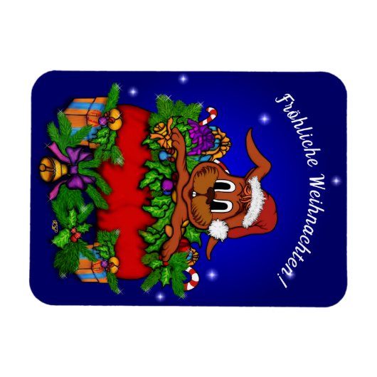 Kerstkonijn , Prettig kerstfeest! Magneet (Horizontaal)