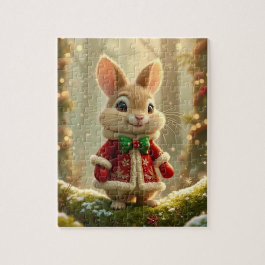 Kerstkonijn Puzzel (Verticaal)