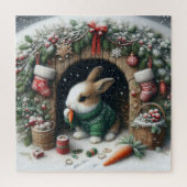 Kerstkonijn Puzzel (Verticaal)