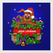 kerstkonijn raamsticker (Vel)