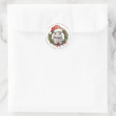 Kerstkonijn Ronde Stickers (Tas)