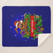 kerstkonijn sherpa deken (Voorkant (horizontaal))