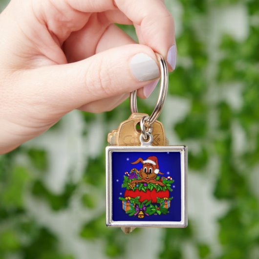 kerstkonijn sleutelhanger (Hand)