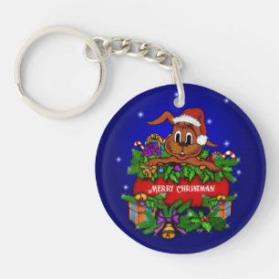 kerstkonijn sleutelhanger