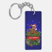 kerstkonijn sleutelhanger (Voorkant Links)