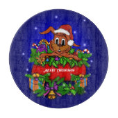 kerstkonijn snijplank (Voorkant)