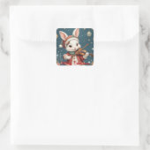 Kerstkonijn Sticker (Tas)