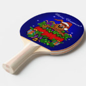 kerstkonijn tafeltennisbatje (Voorkant Gekanteld)