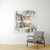 Kerstkonijn Tapestry Wandkleed (In Situ (horizontaal))