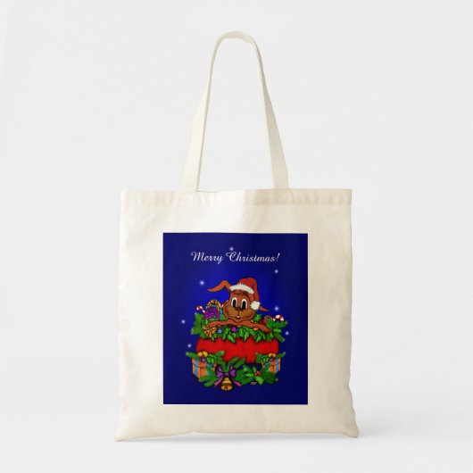 kerstkonijn tote bag (Voorkant)