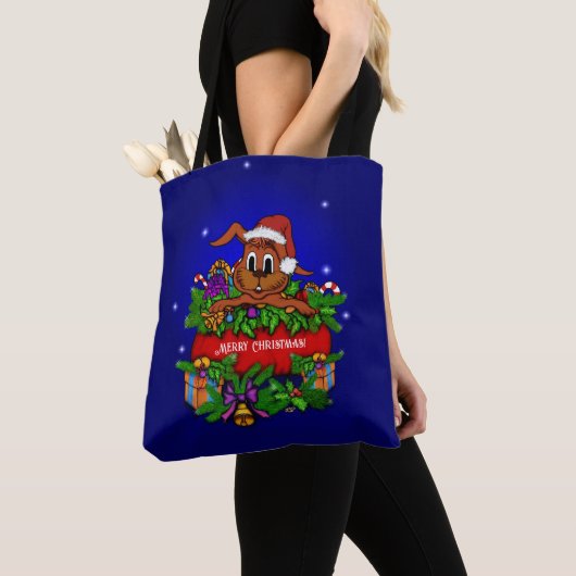 kerstkonijn tote bag (Dichtbij)