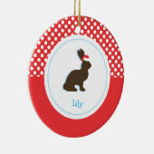 kerstkonijn  | Vakantievorming Keramisch Ornament (Rechts)