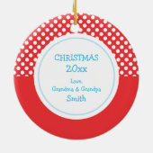 kerstkonijn  | Vakantievorming Keramisch Ornament (Achterkant)